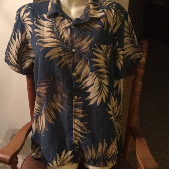 🌴NWOT Van Heusen Studio Unisex Hawaiian Size Large Slim Fit 🌴 - Picture 4 of 9